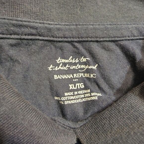 Banana Republic Timeless Tee Navy Blue Polo (XL) - Picture 5 of 5